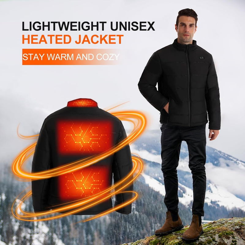 Load image into Gallery viewer, SNOW DEER Heated Jacket for Men with Battery Pack Included - Windproof Heated Coats for Men with Smart Temperature Control
