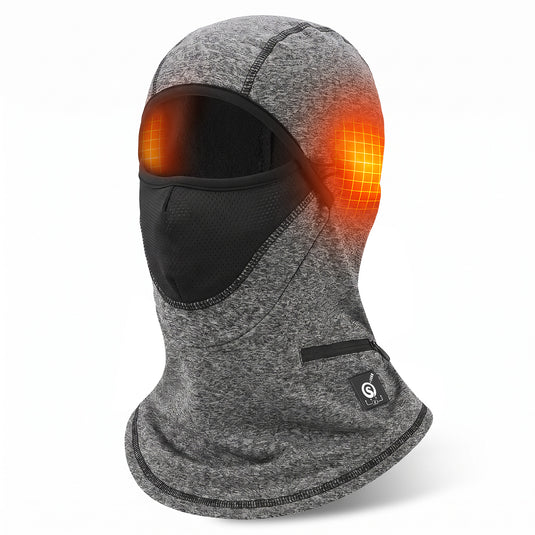 SNOW DEER Heated Ski Mask Balaclava, Electric Windproof Thermal Fleece Heated Face Mask with 3 Heat Levels, 7.4V Rechargeable Heated Balaclava for Skiing Cycling Hiking Snowmobile Winter Outdoor