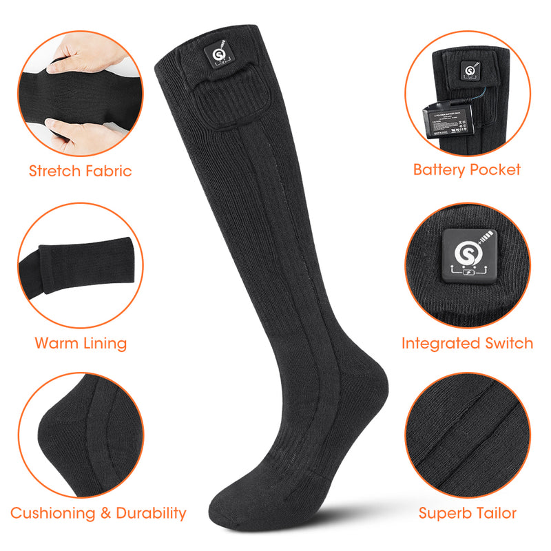 Load image into Gallery viewer, SNOW DEER Men Women Heated Socks For Motorcycle &amp; Cycling
