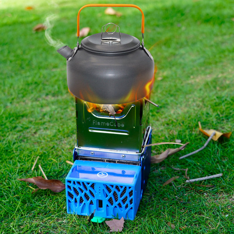 Load image into Gallery viewer, Flame Cube, Wood Burning and USB Charging Camping Stove
