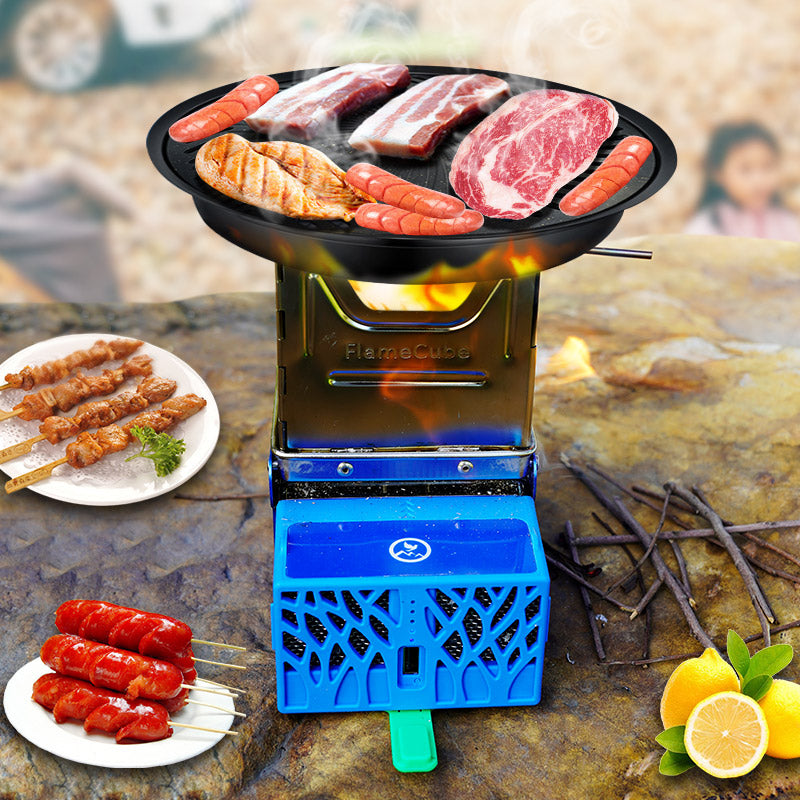 Load image into Gallery viewer, Flame Cube, Wood Burning and USB Charging Camping Stove
