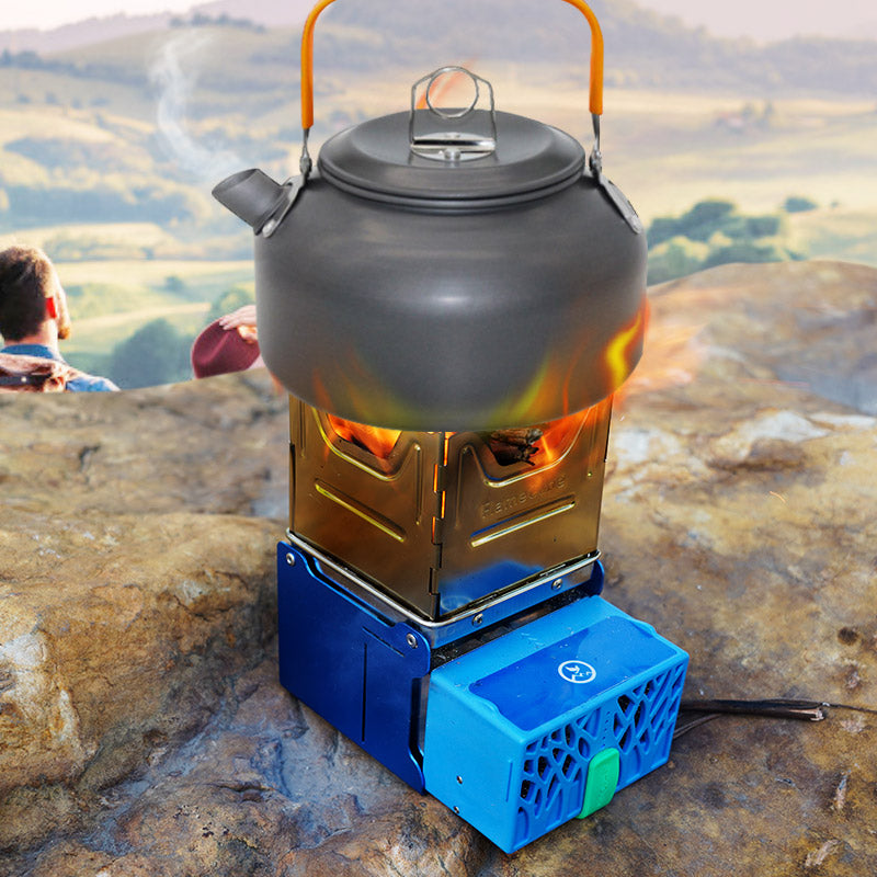Load image into Gallery viewer, Flame Cube, Wood Burning and USB Charging Camping Stove

