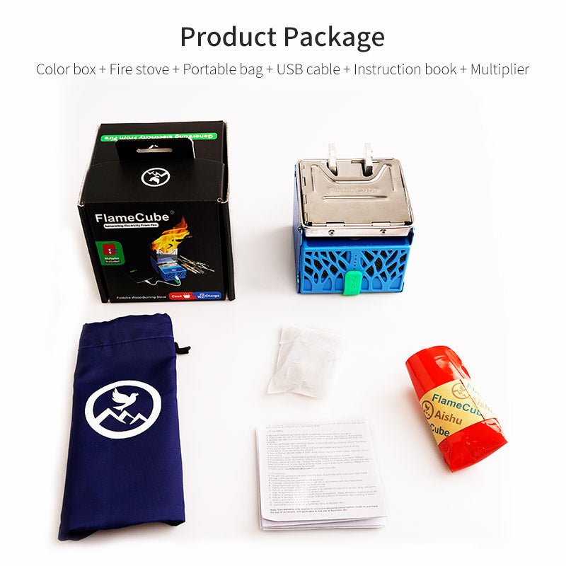 Load image into Gallery viewer, Flame Cube, Wood Burning and USB Charging Camping Stove
