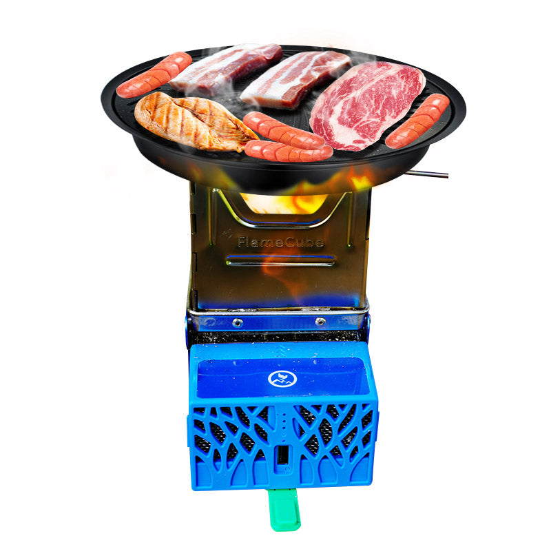 Load image into Gallery viewer, Flame Cube, Wood Burning and USB Charging Camping Stove
