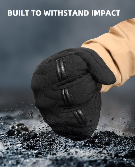 SNOWYES Heated Motorcycle Gloves - 7.4V 2200mAh Electric Winter Gear for Men & Women, Rechargeable for Motorcycle Commuting, Touring, Skiing & Outdoor, Windproof & Water-Resistant, Touchscreen Design
