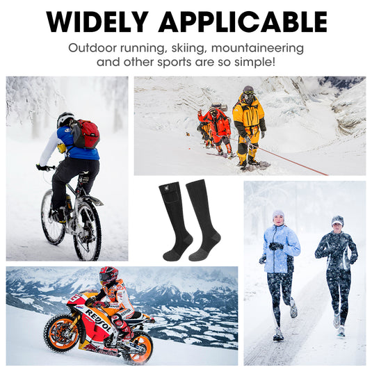SNOW DEER Heated Socks,Men Women Electric Battery Socks Foot Warmer