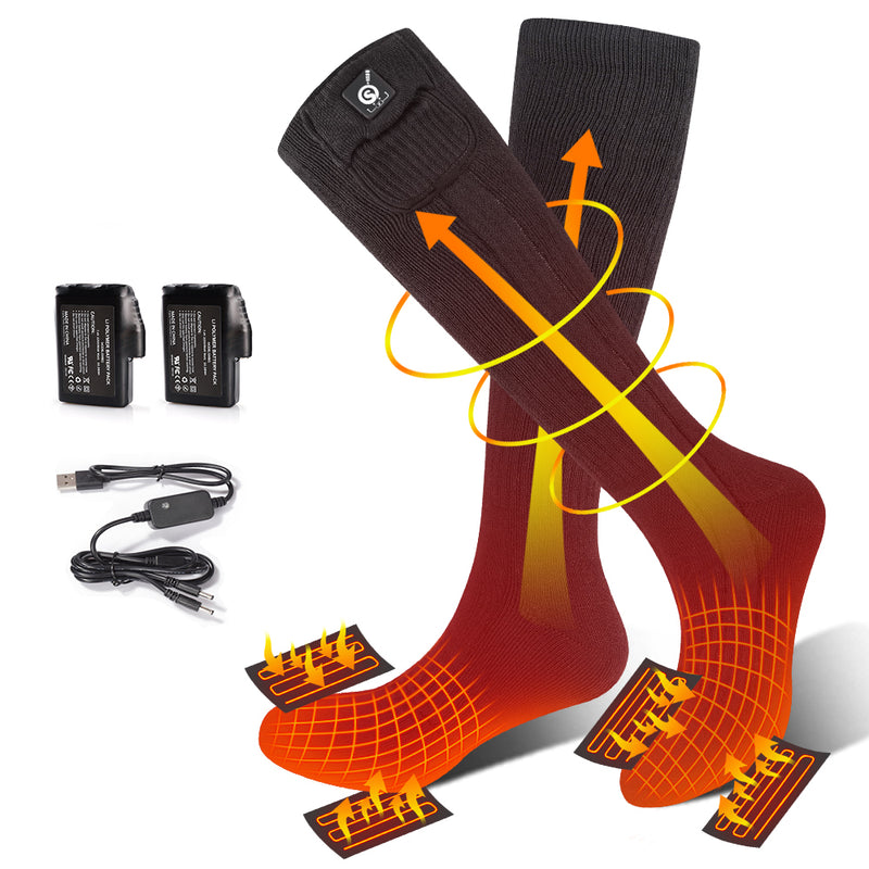 Load image into Gallery viewer, SNOW DEER Men Women Heated Socks For Motorcycle &amp; Cycling
