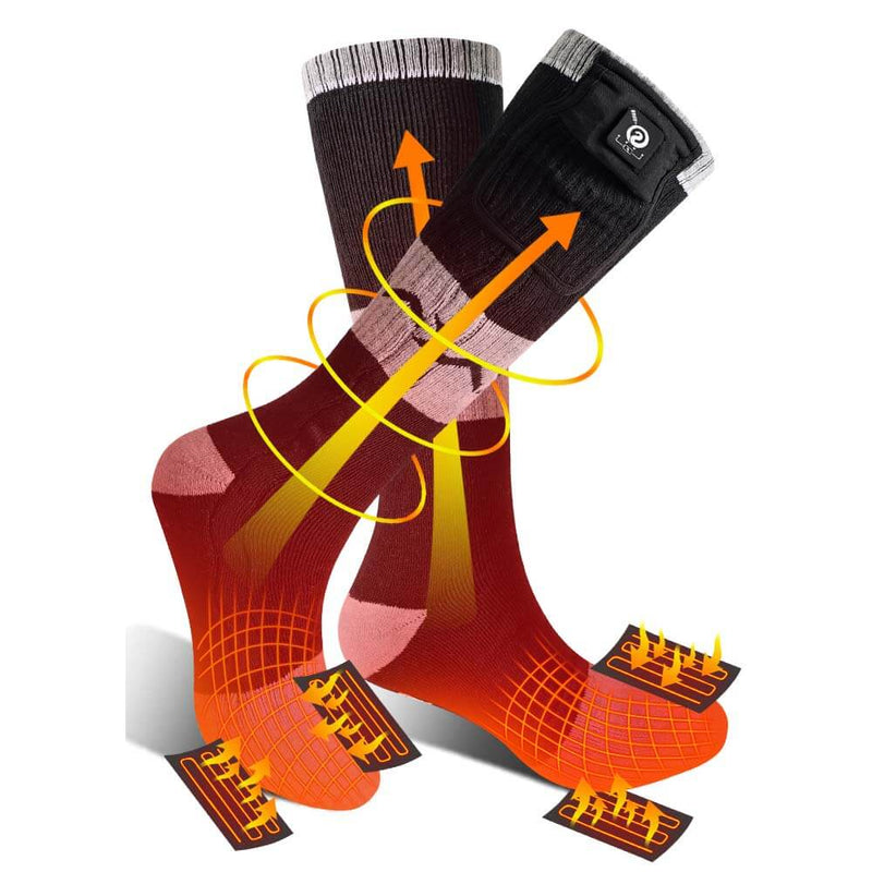 Load image into Gallery viewer, SNOW DEER  7.4V 2200mah Cotton Rechargeable Heated Socks Men Women
