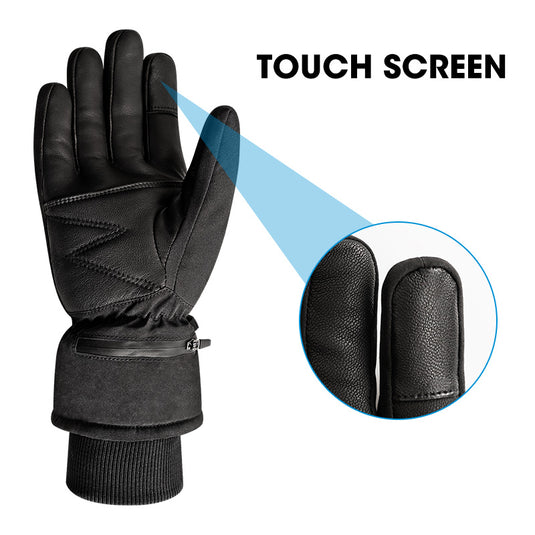 SNOE DEER Electric Heated Gloves for Men Women, 7.4V 2200mAH Rechargeable Battery Heated Work Glove, Touchscreen Winter Hand Warmer Gloves for Motorcycle Skiing Riding Arthritis & Raynaud's