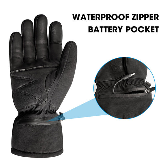 SNOE DEER Electric Heated Gloves for Men Women, 7.4V 2200mAH Rechargeable Battery Heated Work Glove, Touchscreen Winter Hand Warmer Gloves for Motorcycle Skiing Riding Arthritis & Raynaud's