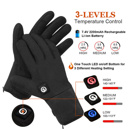 Snow Deer Heated Glove for Men Women, Rechargeable Battery Electric Savior Heated Gloves, Winter Warm Glove for Arthritis Raynaud, Gloves Riding Ski Snowboarding Hiking Cycling Hand Warmers