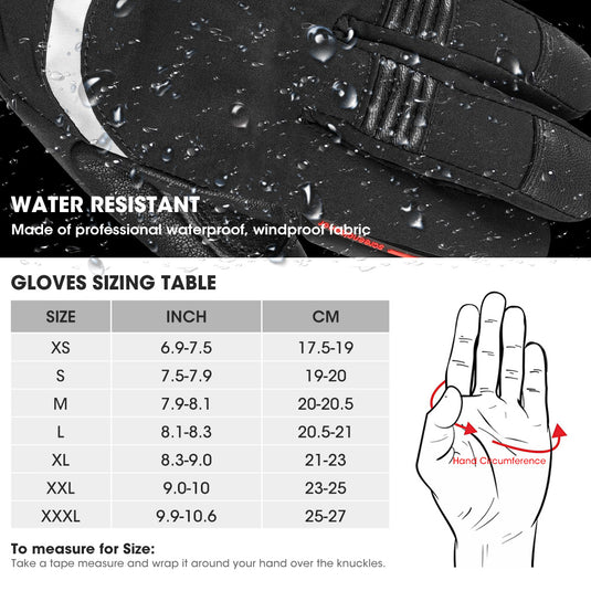 SNOW DEER Heated Gloves for Men Women, Temperature Display Heated Motorcycle Gloves, 2200mAh Rechargeable Battery Winter Gloves for Skiing Motorcycle Cycling Fishing Hunting