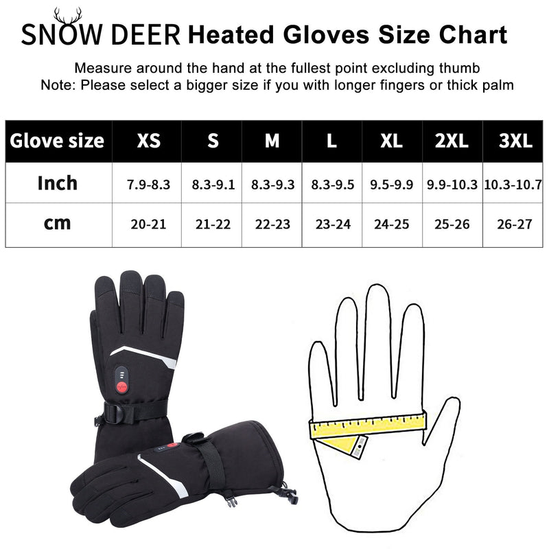 Load image into Gallery viewer, Snow Deer Heated Gloves, Unisex Rechargeable Battery Powered Electric Heating Glove for Winter Outdoor Working Snow Ski Snowboarding Hunting Snowmobiling Motorcycle Riding
