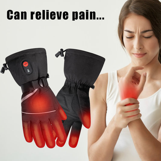 SNOW DEER Heated Gloves - Unisex Winter Ski Gloves with Rechargeable Electric Heating for Skiing, Snowboarding, Snow Hiking, Hunting & Outdoor Activities