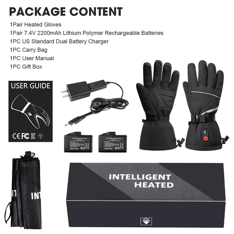 Load image into Gallery viewer, SNOW DEER Heated Gloves - Unisex Winter Ski Gloves with Rechargeable Electric Heating for Skiing, Snowboarding, Snow Hiking, Hunting &amp; Outdoor Activities
