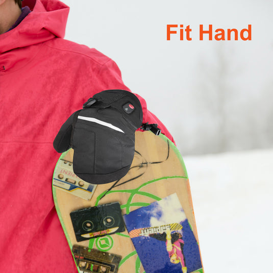 SNOW DEER Heated Ski Mittens for Men & Women – Waterproof Windproof, 3 Heat Levels, Touchscreen for Skiing, Snowboarding & Winter Sports