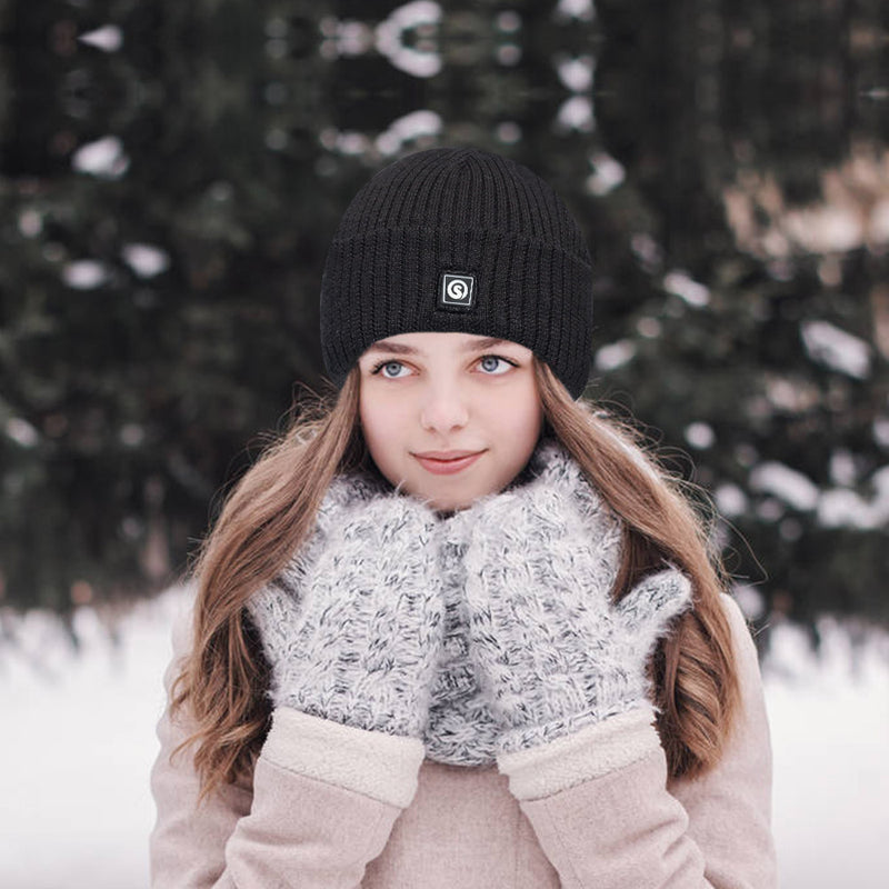 Load image into Gallery viewer, SNOW DEER Battery Heated Beanie Hat,Electric Rechargeable Warm Winter Heated Fleece Cap
