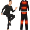 SNOW DEER Men's Heated Thermal Underwear Set - Rechargeable, 3 Heat Settings, Winter Warmth for Outdoor & Indoor