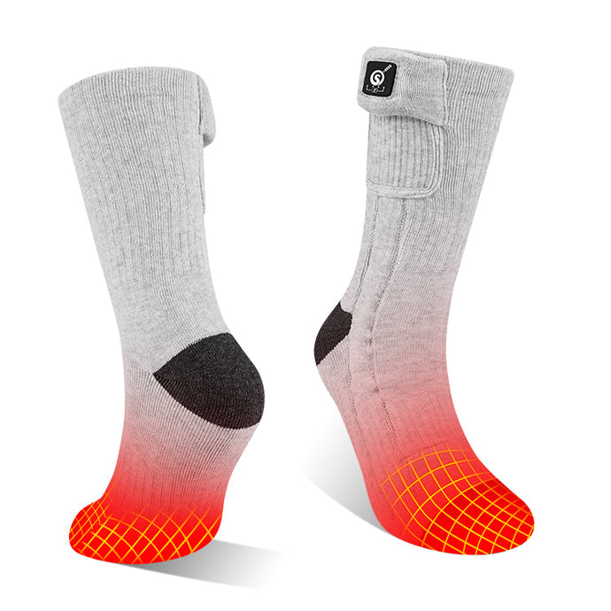 SNOW DEER Heated Socks, Rechargeable Electric Socks with 3 Heat Settings, 10 Hours Heating time Winter Foot Warmers with Large Capacity Batteries for Men/Women
