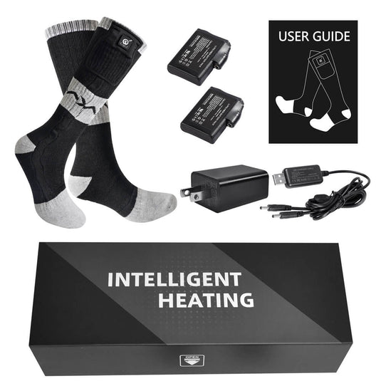 SNOW DEER  7.4V 2200mah Cotton Rechargeable Heated Socks Men Women