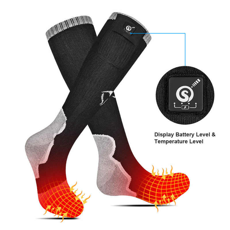 Load image into Gallery viewer, Snow Deer Heat Socks with Rechargeable Battery Winter Outdoor Thermal Cotton Sock
