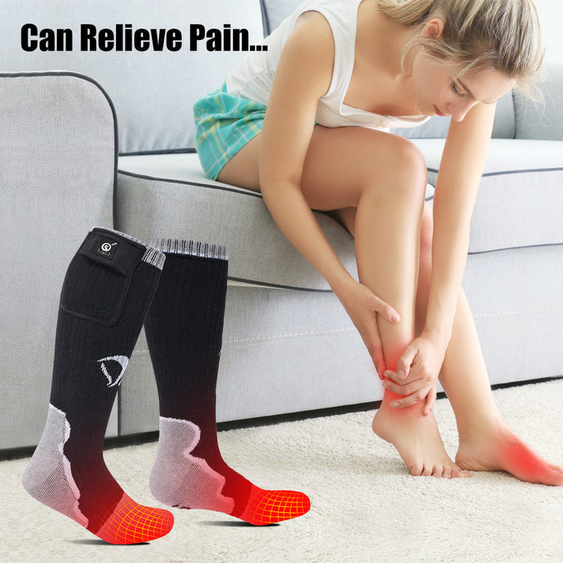 Load image into Gallery viewer, Snow Deer Heat Socks with Rechargeable Battery Winter Outdoor Thermal Cotton Sock
