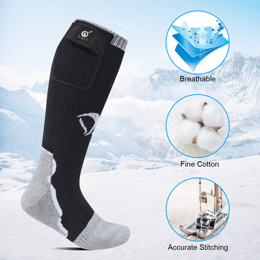 Snow Deer Heat Socks with Rechargeable Battery Winter Outdoor Thermal Cotton Sock