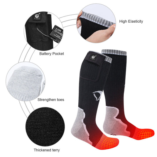 Snow Deer Heat Socks with Rechargeable Battery Winter Outdoor Thermal Cotton Sock