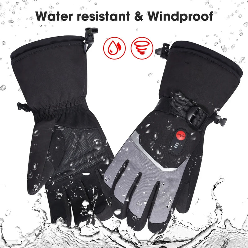 Load image into Gallery viewer, Snow Deer Gloves for Men Women, Rechargeable Electric Heated Gloves ,Heated Skiing Gloves and Snowboarding Gloves
