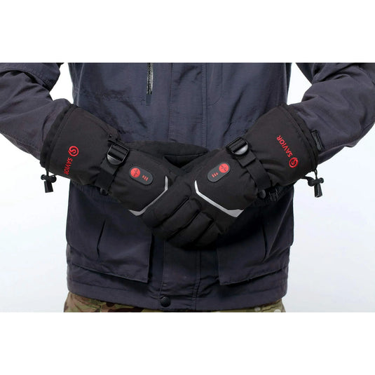 Snow Deer Heated Gloves, Unisex Rechargeable Battery Powered Electric Heating Glove for Winter Outdoor Working Snow Ski Snowboarding Hunting Snowmobiling Motorcycle Riding