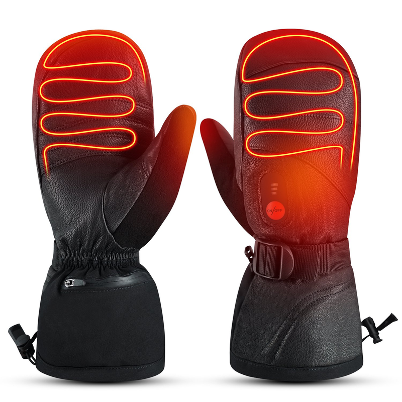Load image into Gallery viewer, SNOW DEER All Finger Mittens Heated Gloves Touch Phone Waterproof Windproof Battery Electric Heated Skiing Gloves Men Women Thermal
