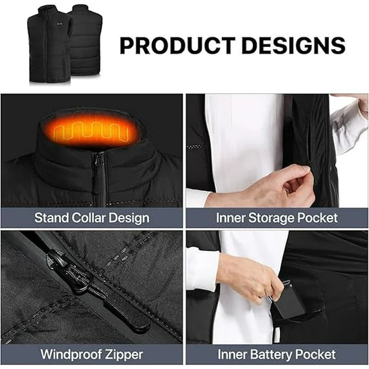 SNOW DEER Heated Vest for Women Men, Heated Jacket Clothing with Battery Pack Included Electric Heating for Hunting Fishing
