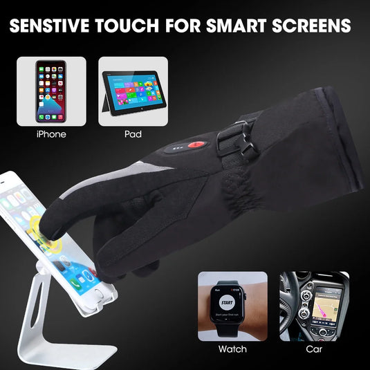 Snow Deer Gloves for Men Women, Rechargeable Electric Heated Gloves ,Heated Skiing Gloves and Snowboarding Gloves