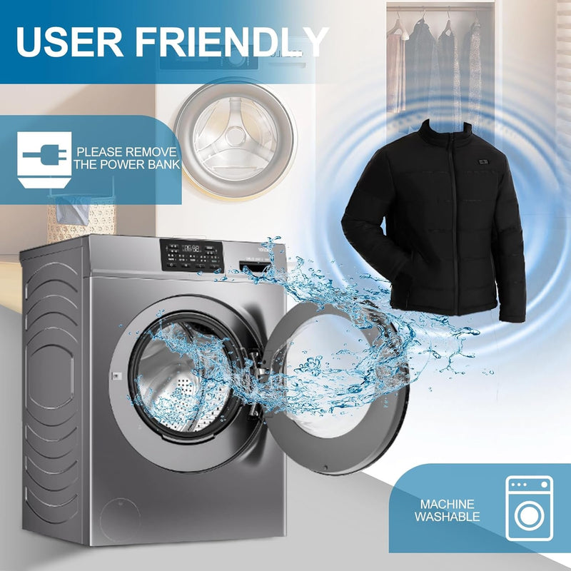 Load image into Gallery viewer, SNOW DEER Heated Jacket for Men with Battery Pack Included - Windproof Heated Coats for Men with Smart Temperature Control
