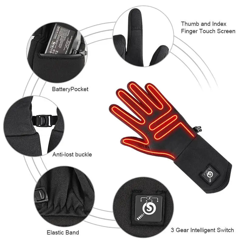 Load image into Gallery viewer, Snow Deer Heated Breathable Thin Glove Liners
