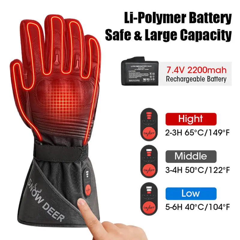 Load image into Gallery viewer, heated gloves temperature adjustment
